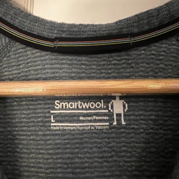 Smartwool Thermal Waffle Crew, Blue, Large - Picture 3 of 5